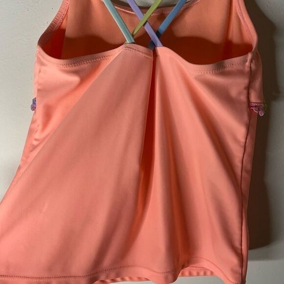 Justice Girl’s Strappy Back Tankini Top Size 12 - Picture 7 of 8